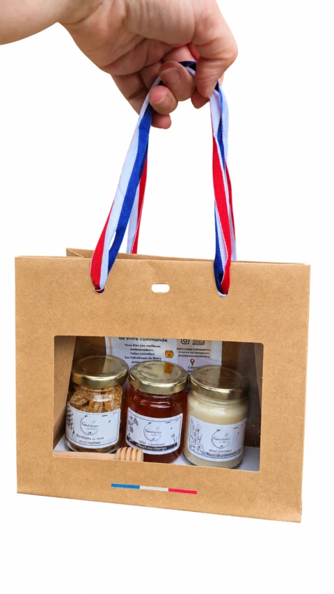 Paquet cadeau tricolore, petit format - Les Fabuleuses du Berry