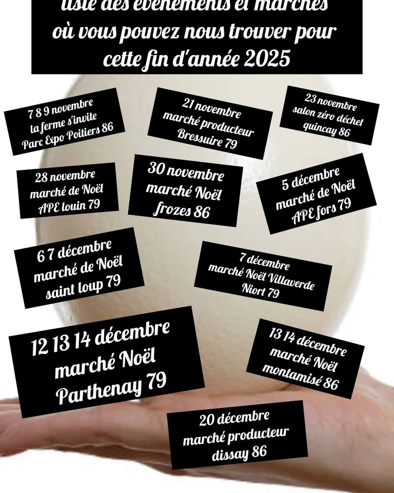 Fermetures Exceptionnelles - LA BALADE DES AUTRUCHES