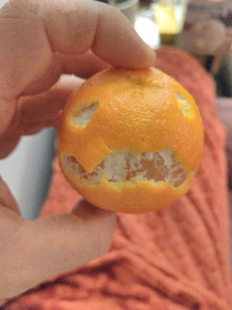 Un monstre clémentine ! Il ne vaut mieux pas en croiser un ! - Au Jardin du Bonheur