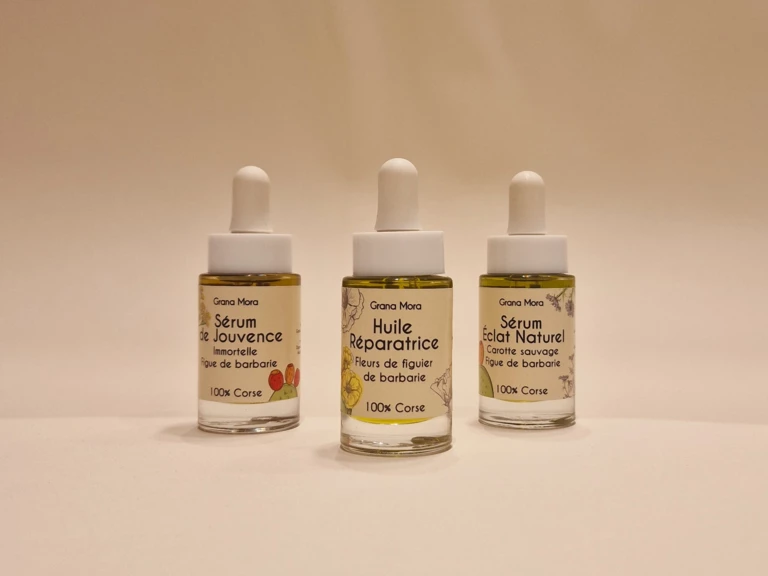 Les Huiles Visage & Cheveux – 100 % production lumiaise - Grana Mora