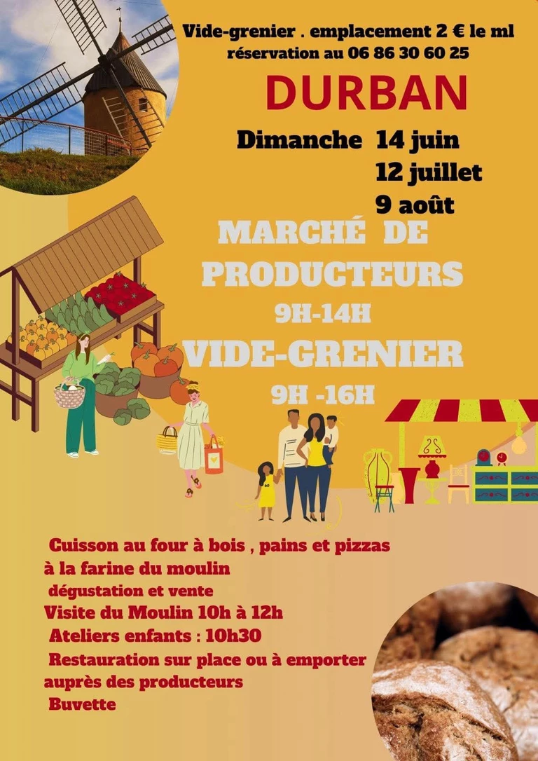 Marché du moulin de durban le dimanche 12 juillet - Ferme Cap d’Aouba