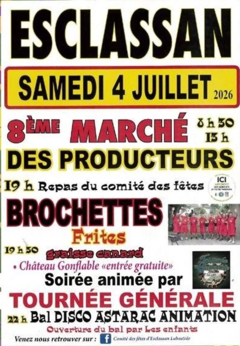 Samedi 4 juillet 2026 à Esclassan labastide - Ferme Cap d’Aouba
