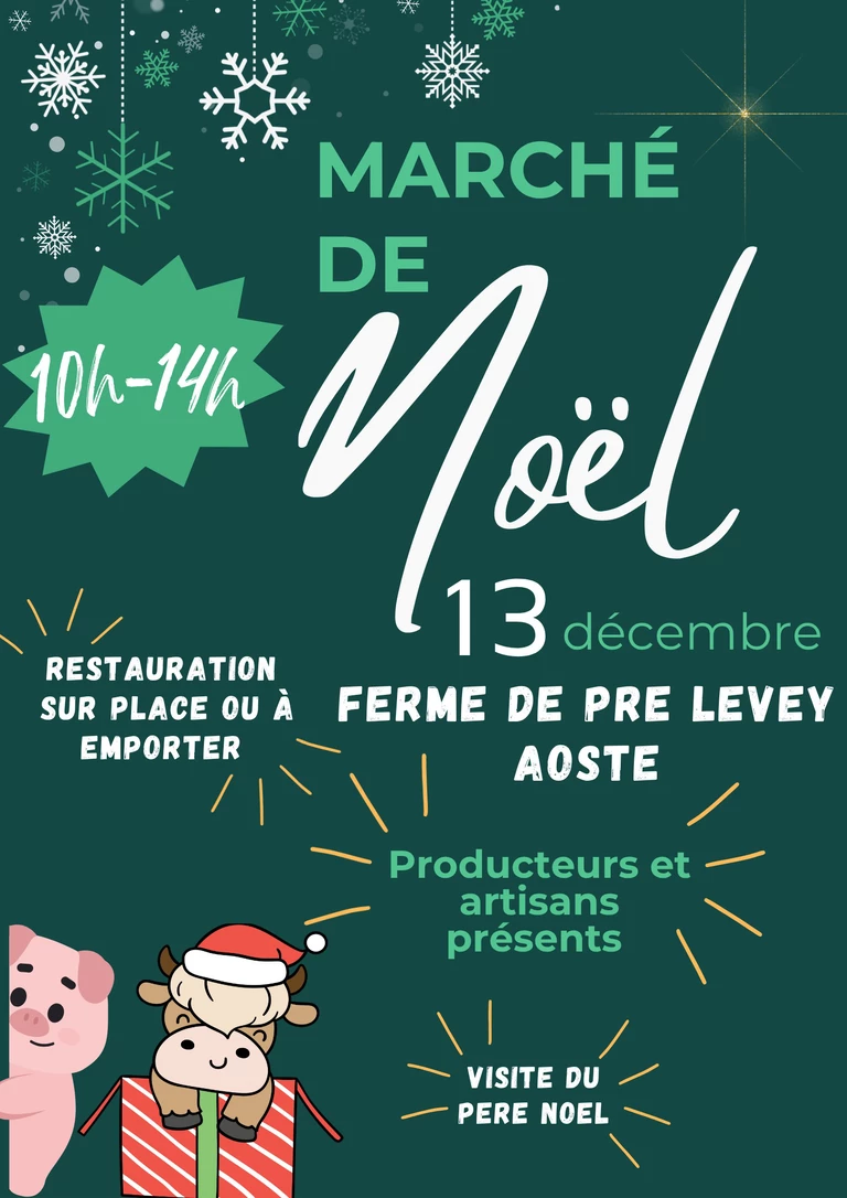 MARCHE DE NOEL 13 DECEMBRE - Ferme de pré levey