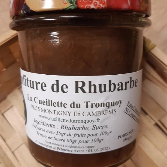 Confiture rhubarbes (320gr) (origine: France)
