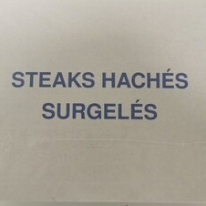 Cartons de steaks hachés surgelés