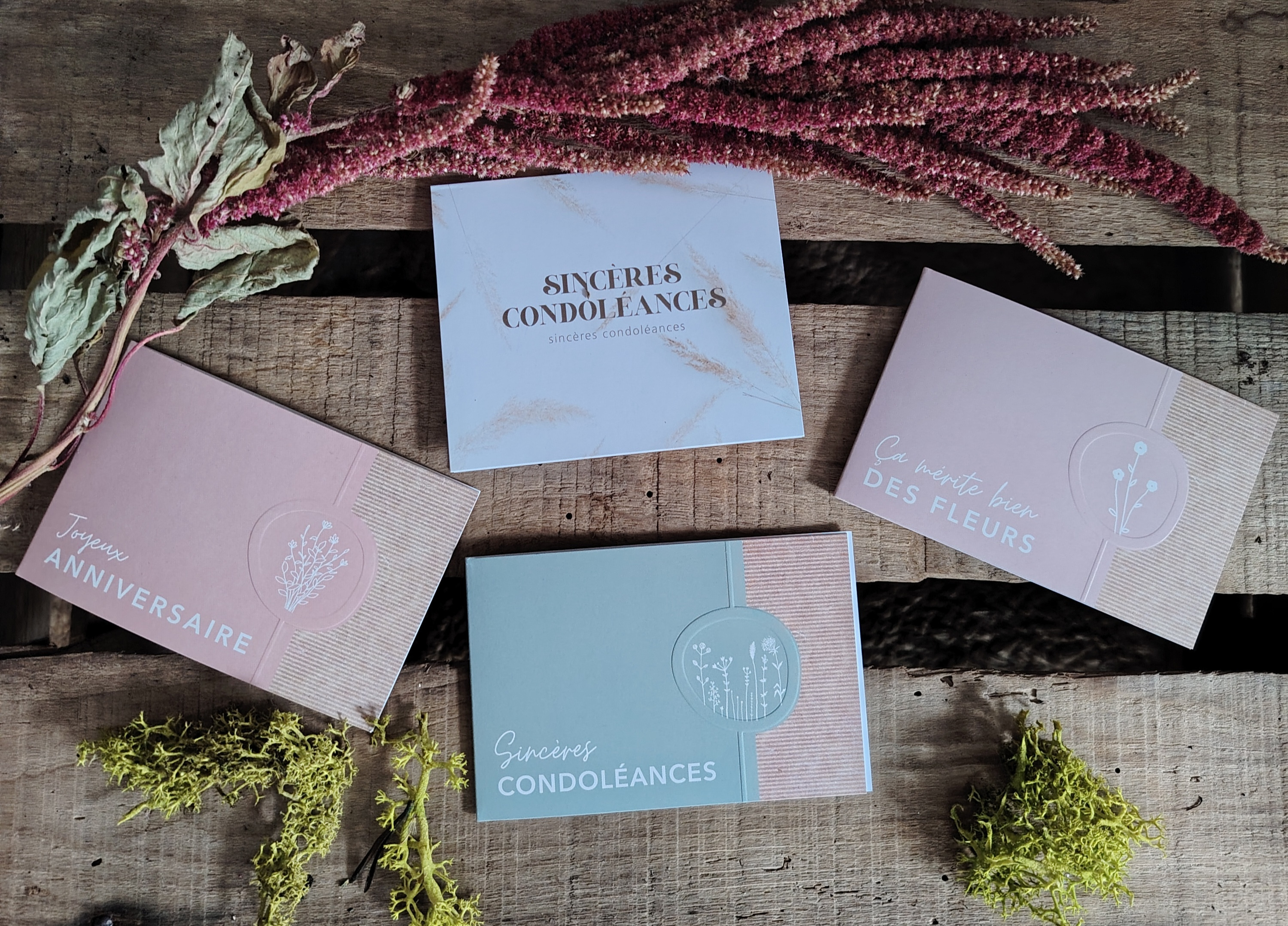 Carte accompagnant bouquet ou composition