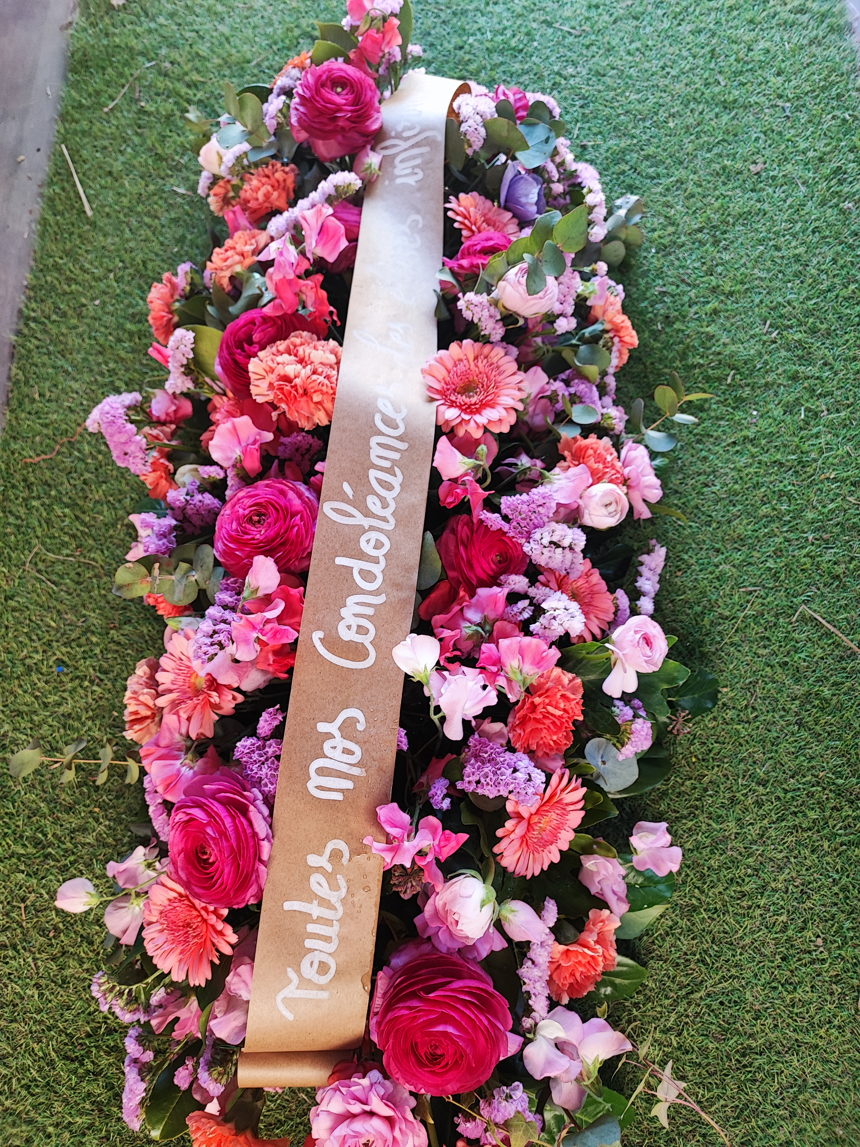 Gerbe florale en long , le grand modele 200€