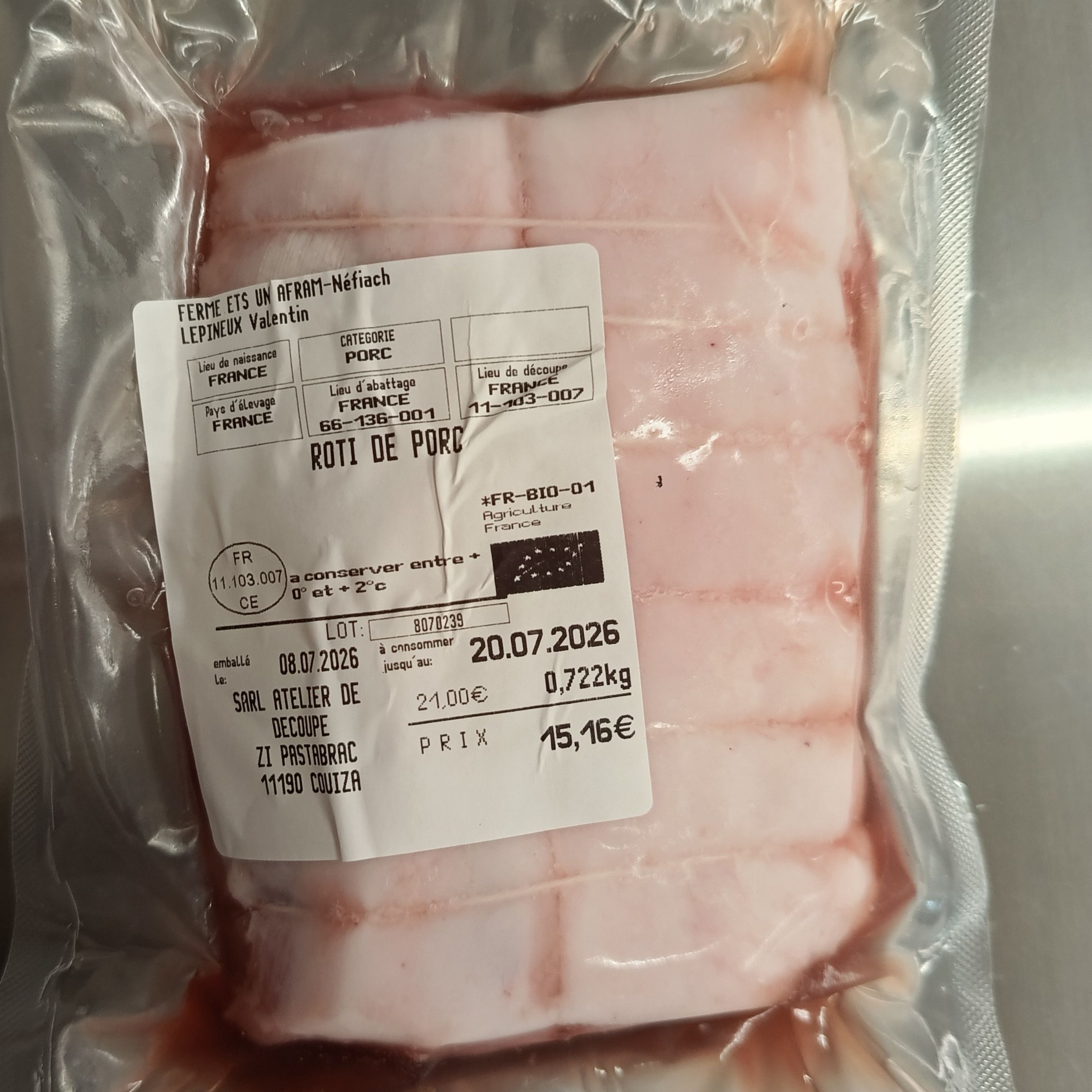 RÔTI - AFRAM - 0,25kg