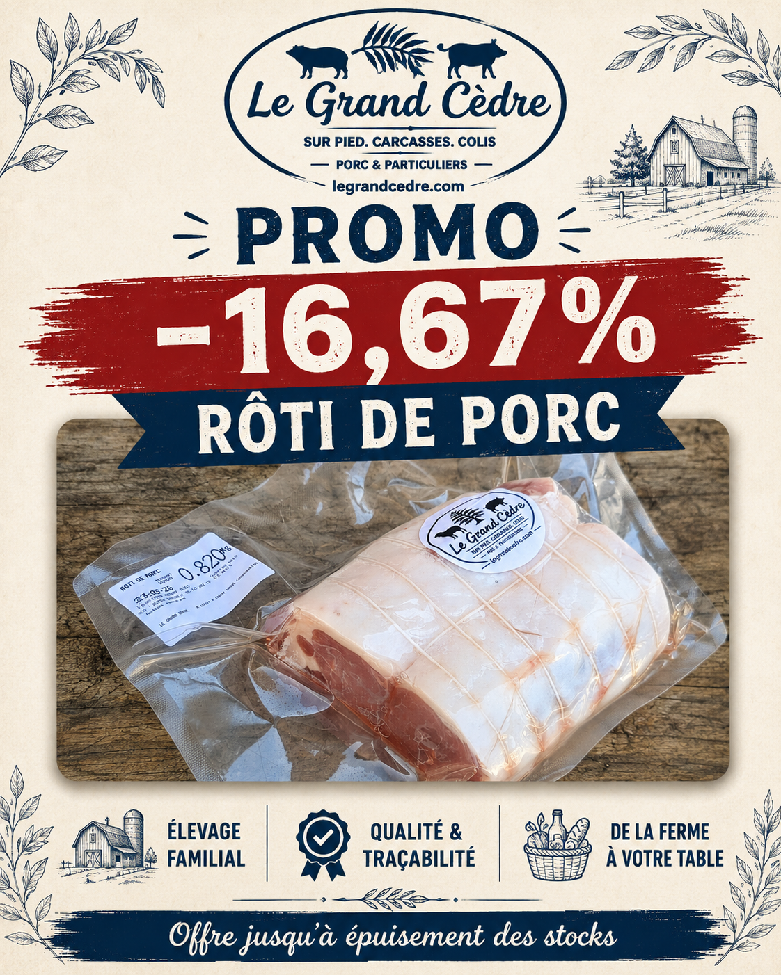 Rôtis de porc