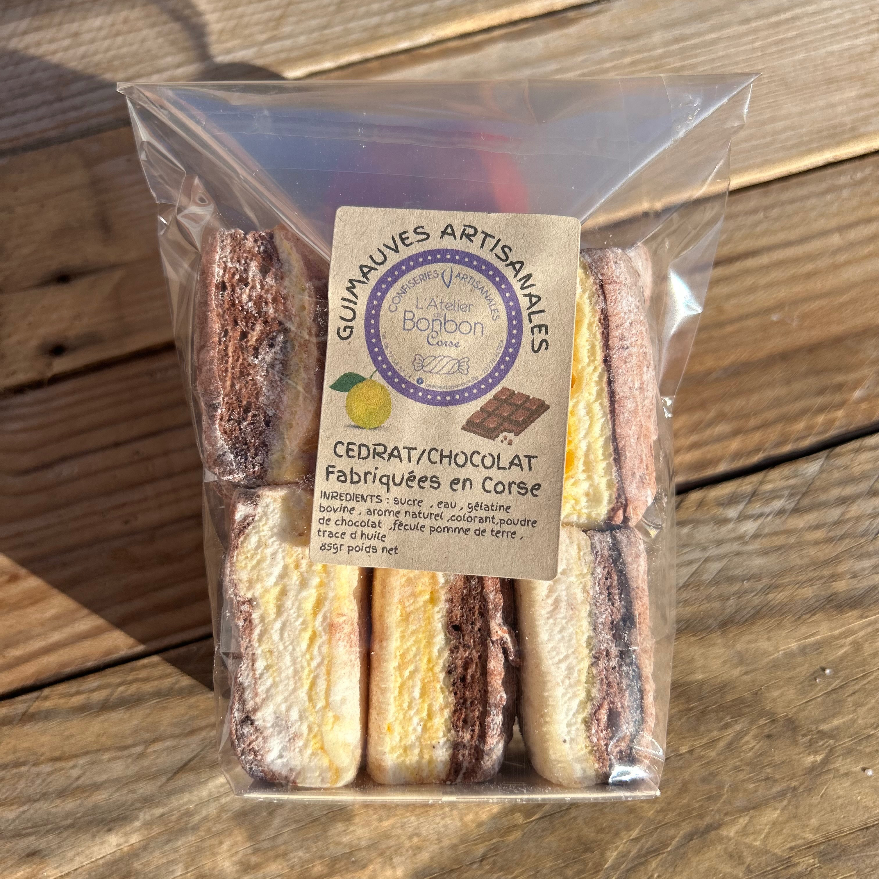Guimauves artisanales bi-goût - Cédrat/Choc - 85g