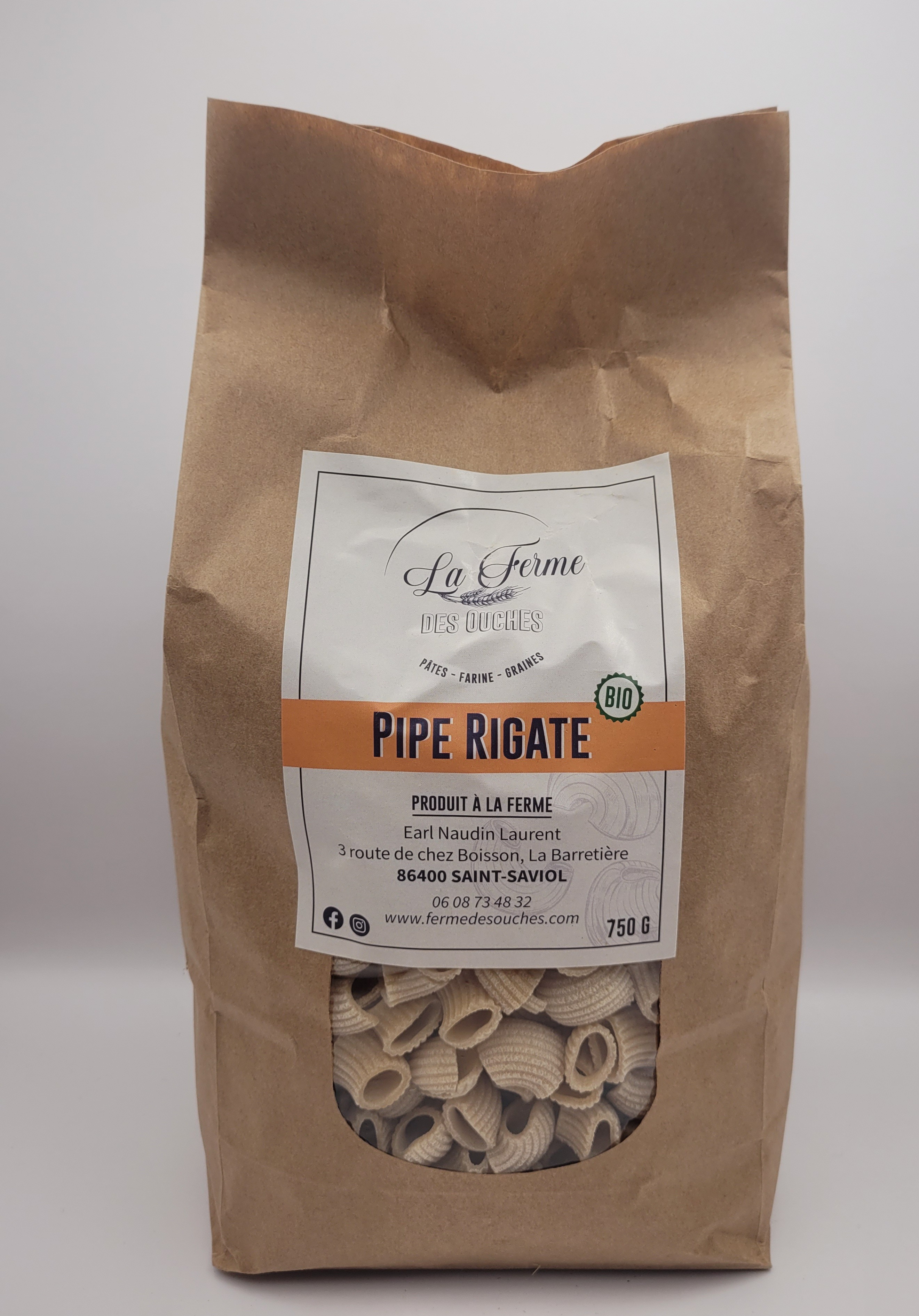 Pâtes Pipe Rigate 750GR