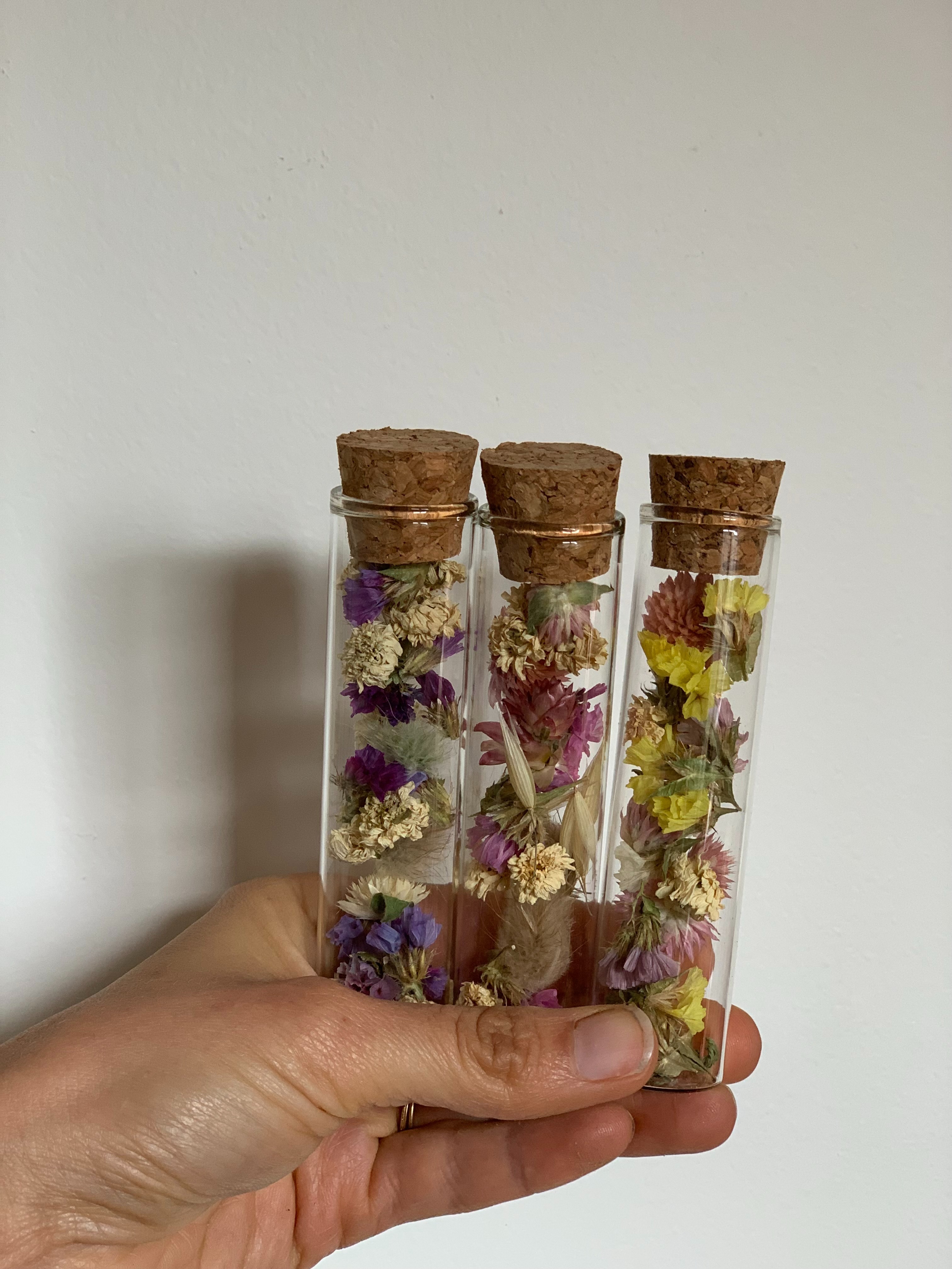 Trio de mini fioles fleuries - 500g