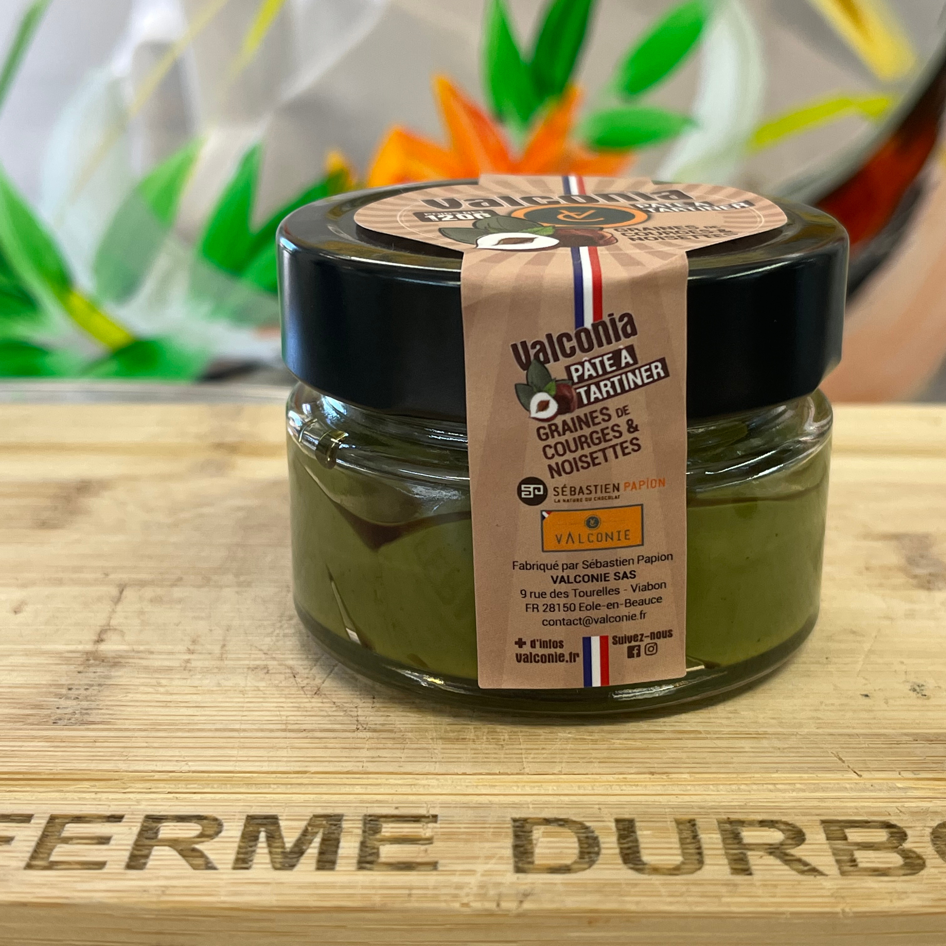 Pate à tartiner Valconia - Graines de courges-Noisettes - 120g