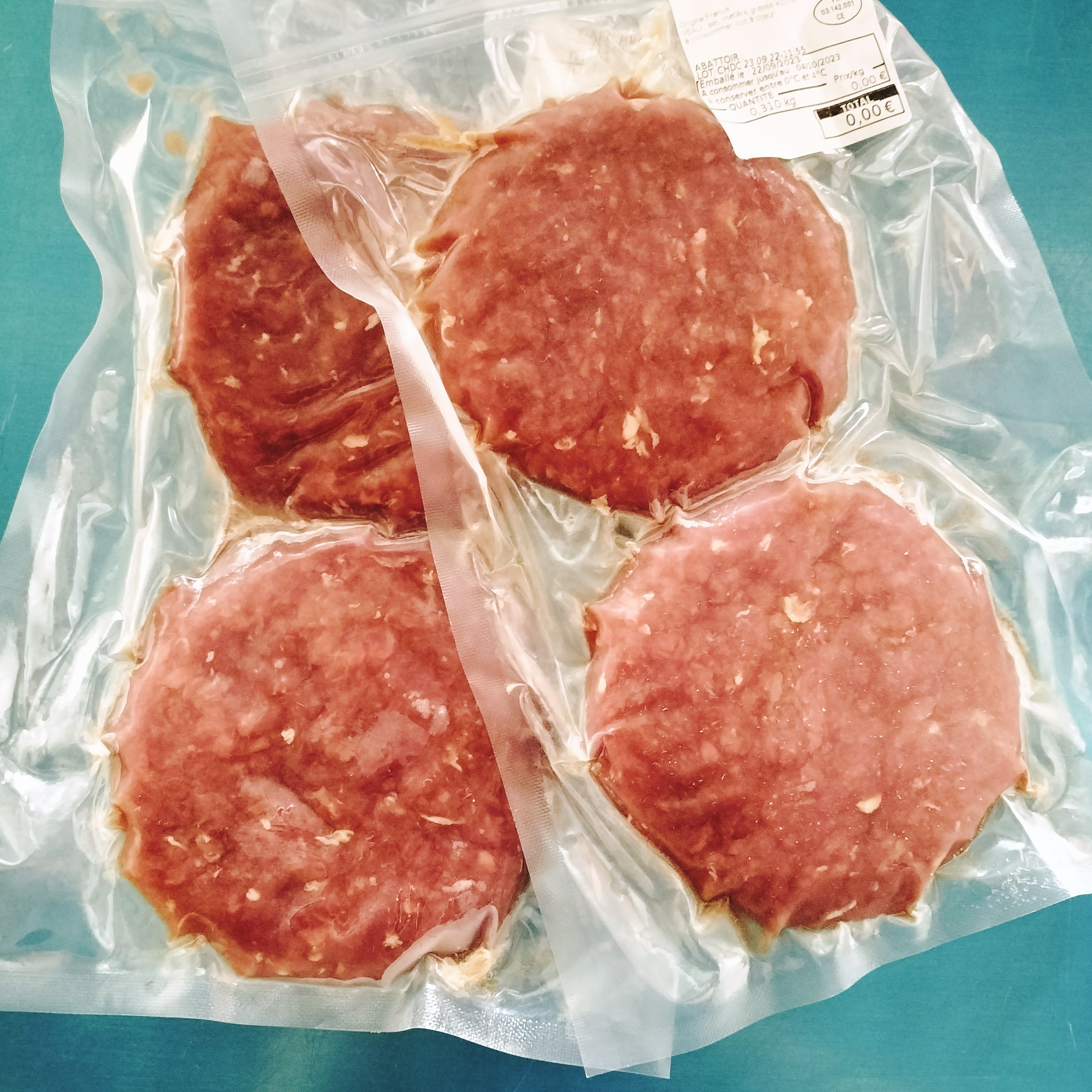 Steaks hachés salés à 1% - 300g