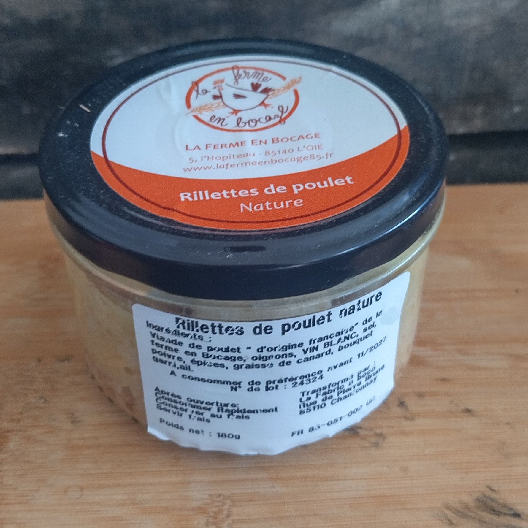 Rillettes de poulet nature