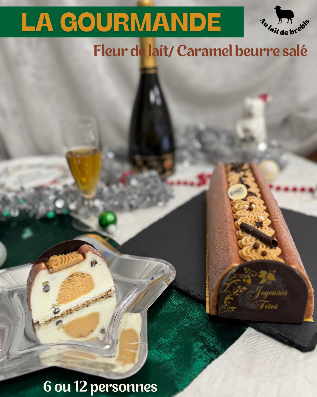 Bûche glacée La Gourmande 12 parts