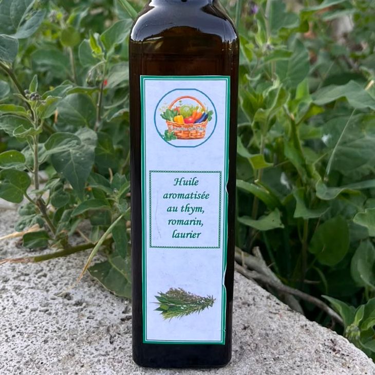 Huile aromatisée au thym, au romarin et au laurier - 250ml