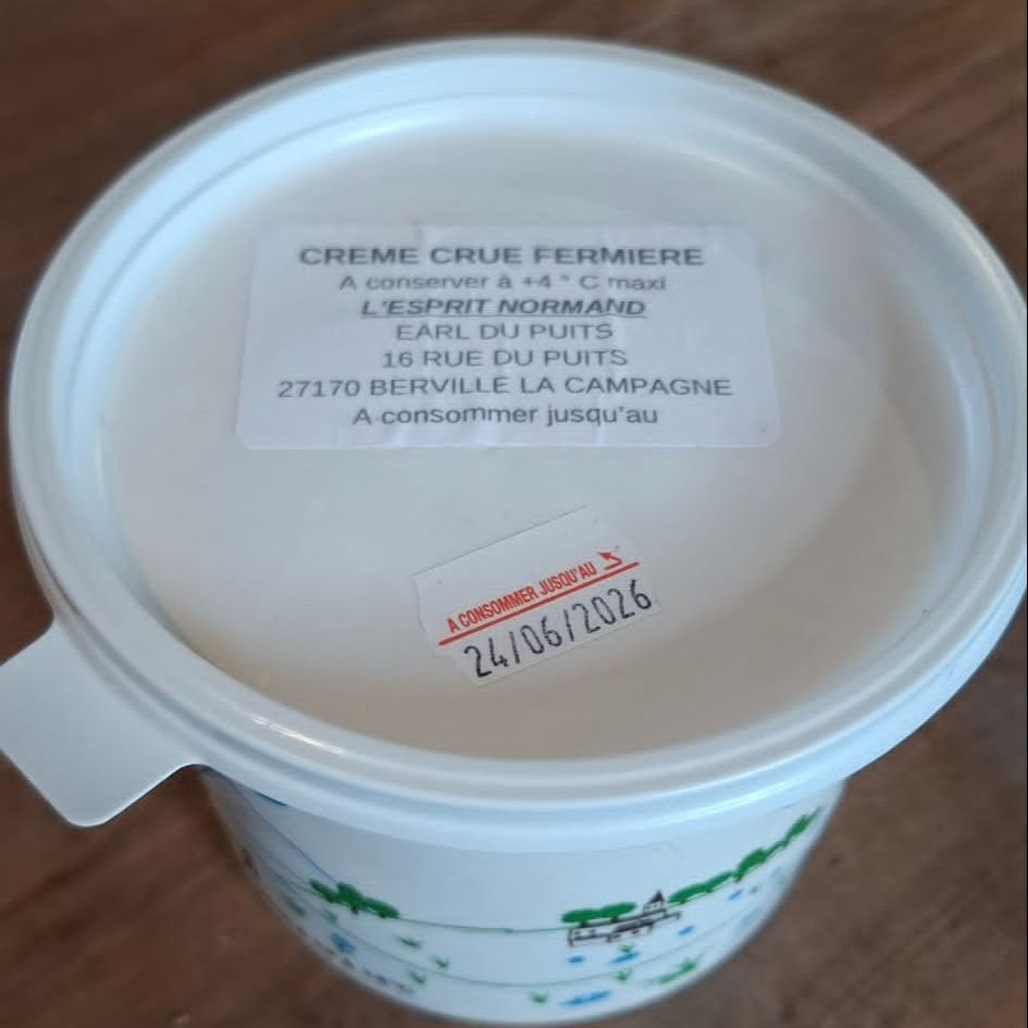 Crème fraiche 50 cl - (L'ESPRIT NORMAND)- revente - 50cl