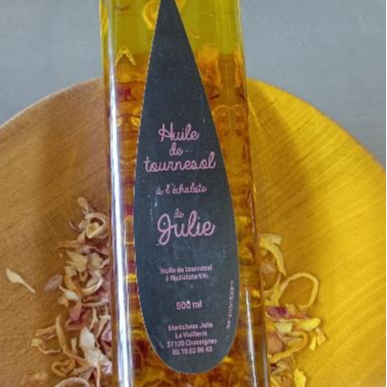 Huile de Tournesol aromatisée a l'Echalote - 50cl