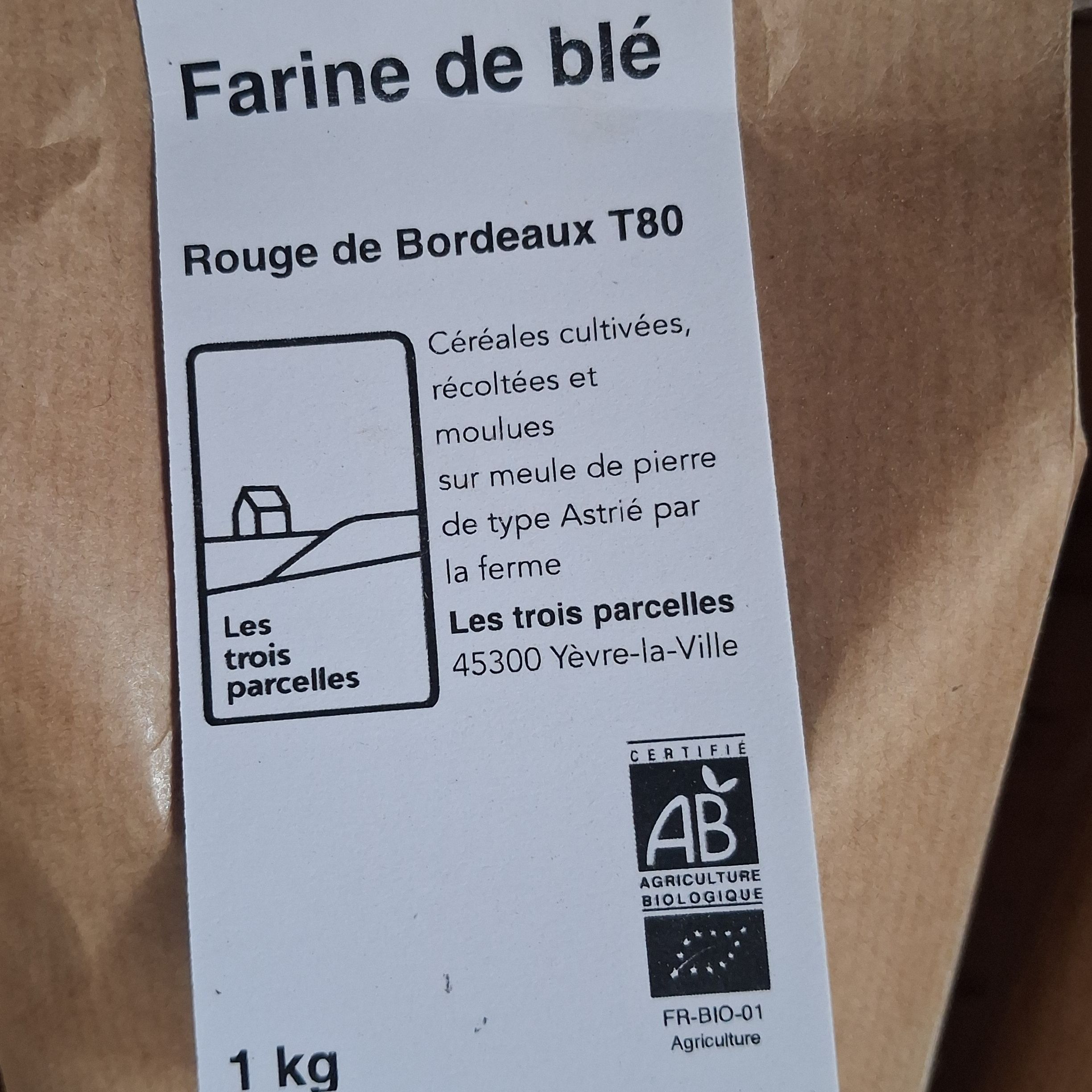 Farine de blé Rouge de Bordeaux T80 - 1kg