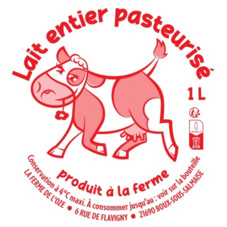 Lait Entier Pasteurisé 1 Litre