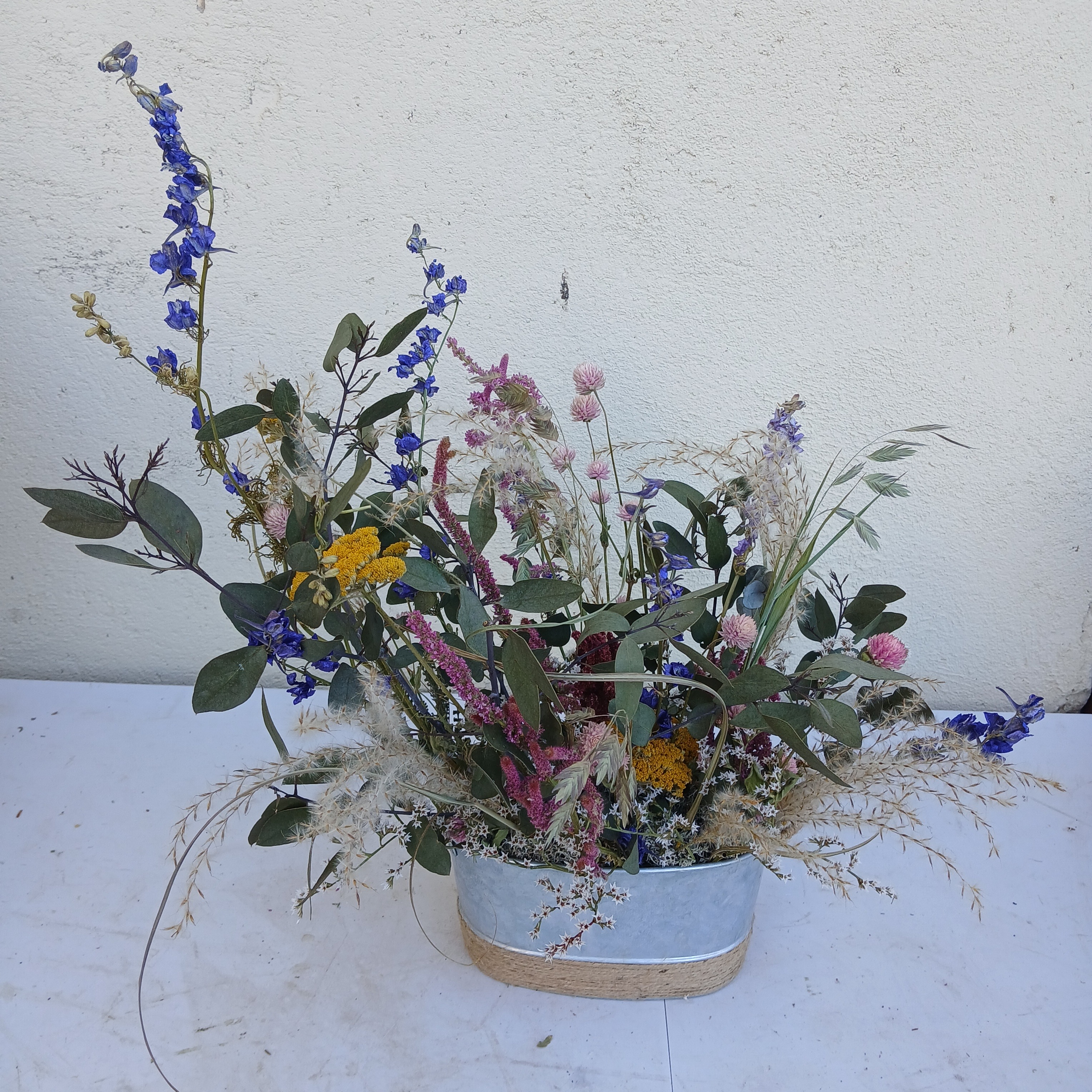 Composition de fleurs séchées