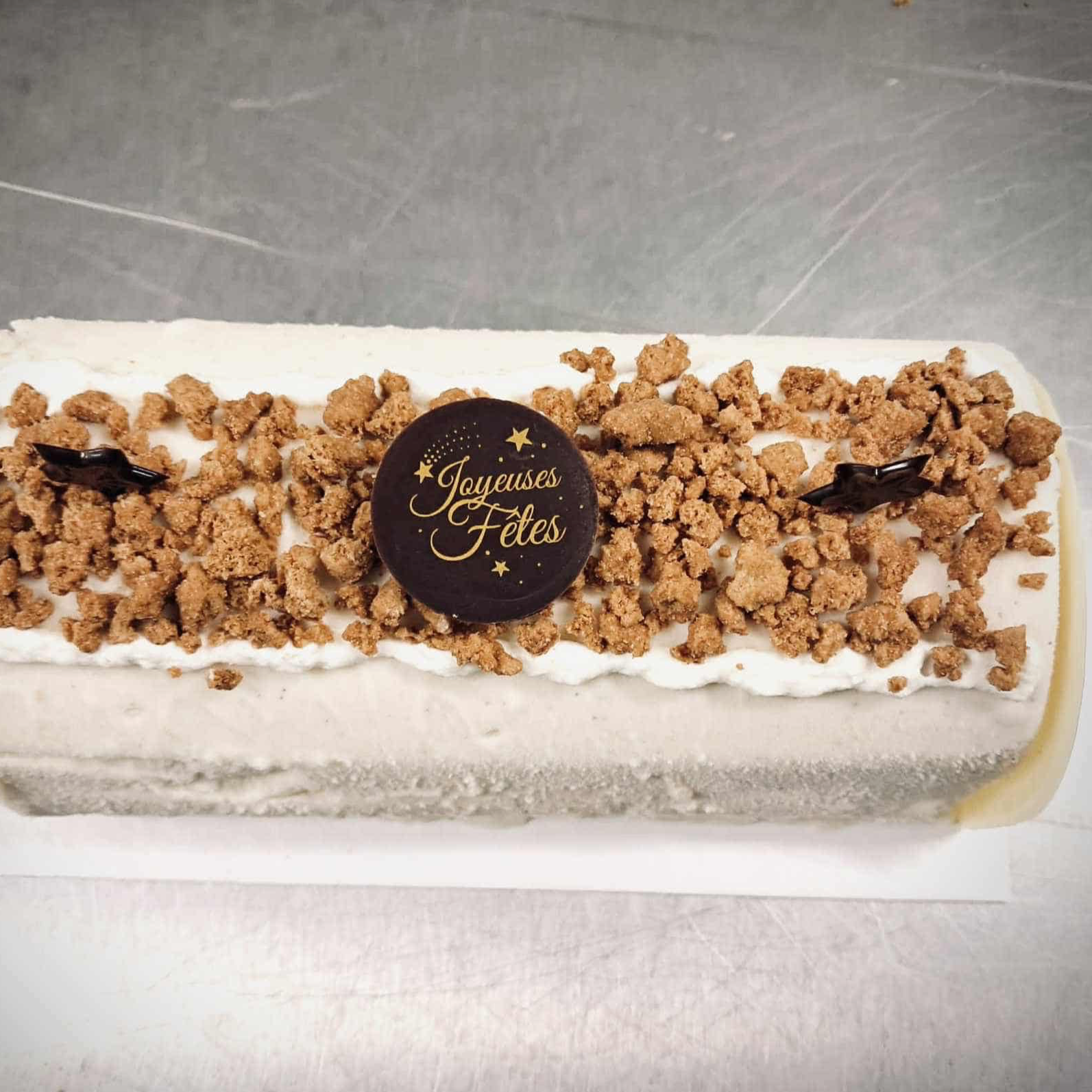 Bûche glacée vanille spéculos 6/8 pers