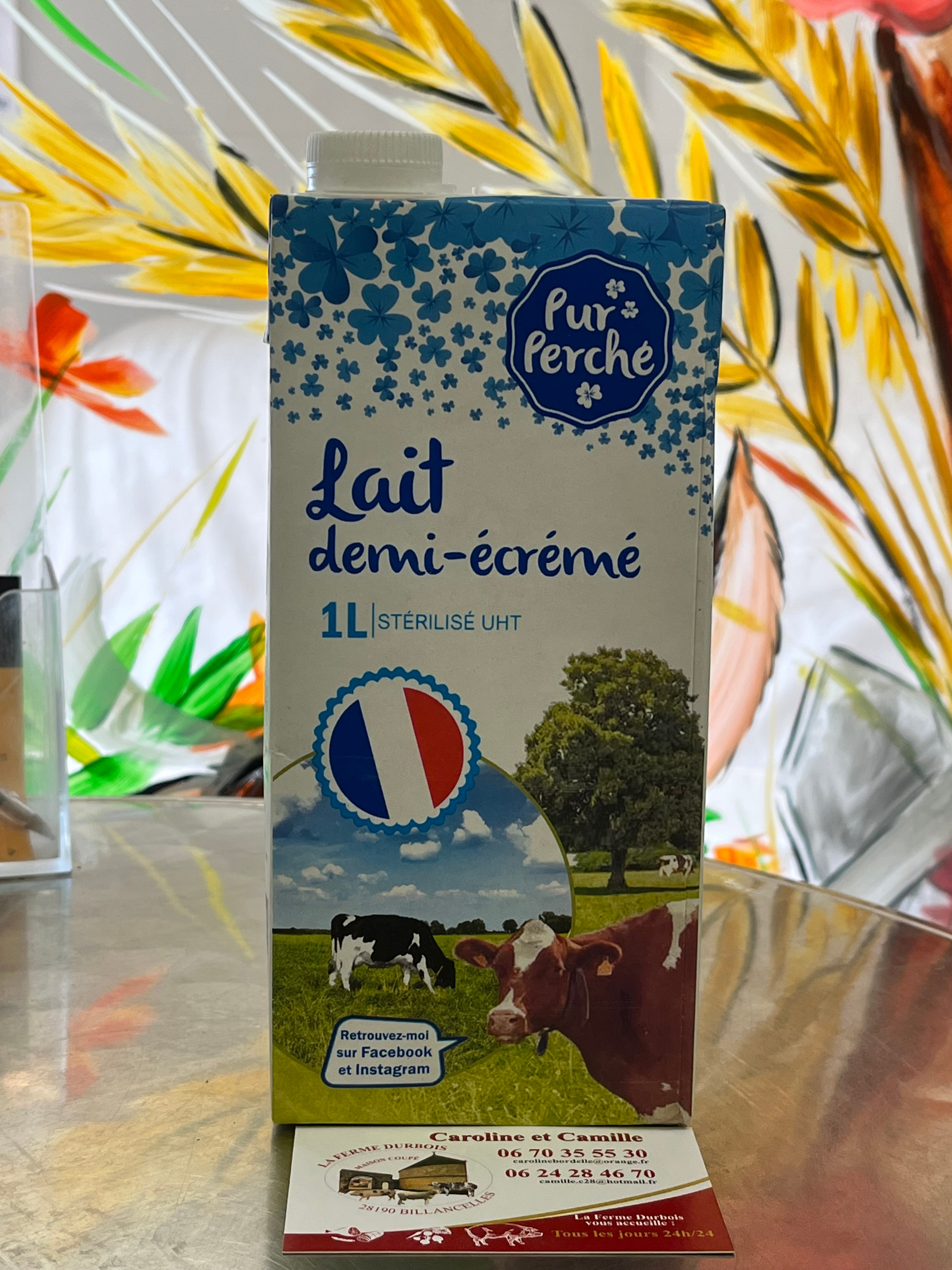 Lait demi ecrémé Pur Perche - 1l