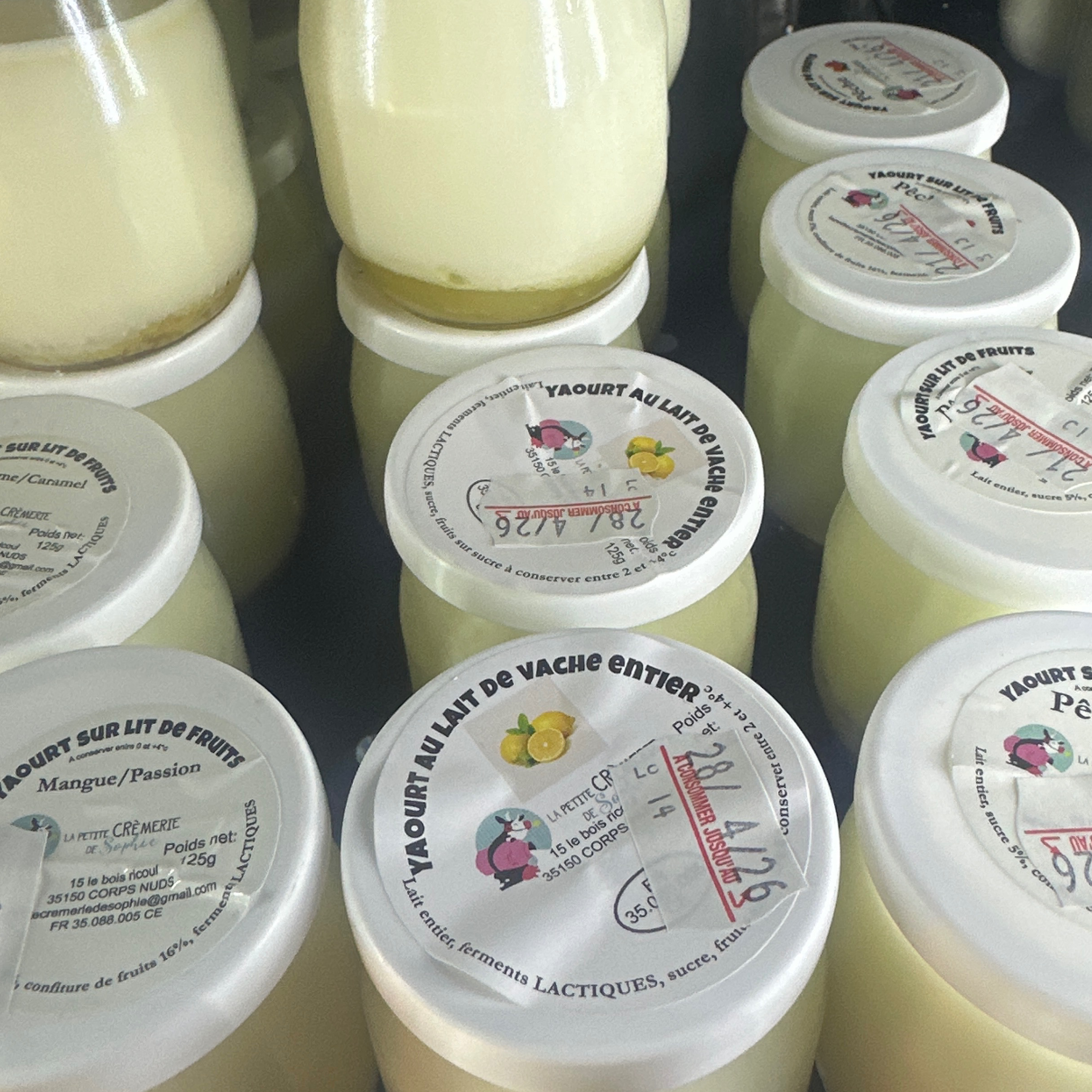 Yaourt lait entier FRUITS verre - 125g