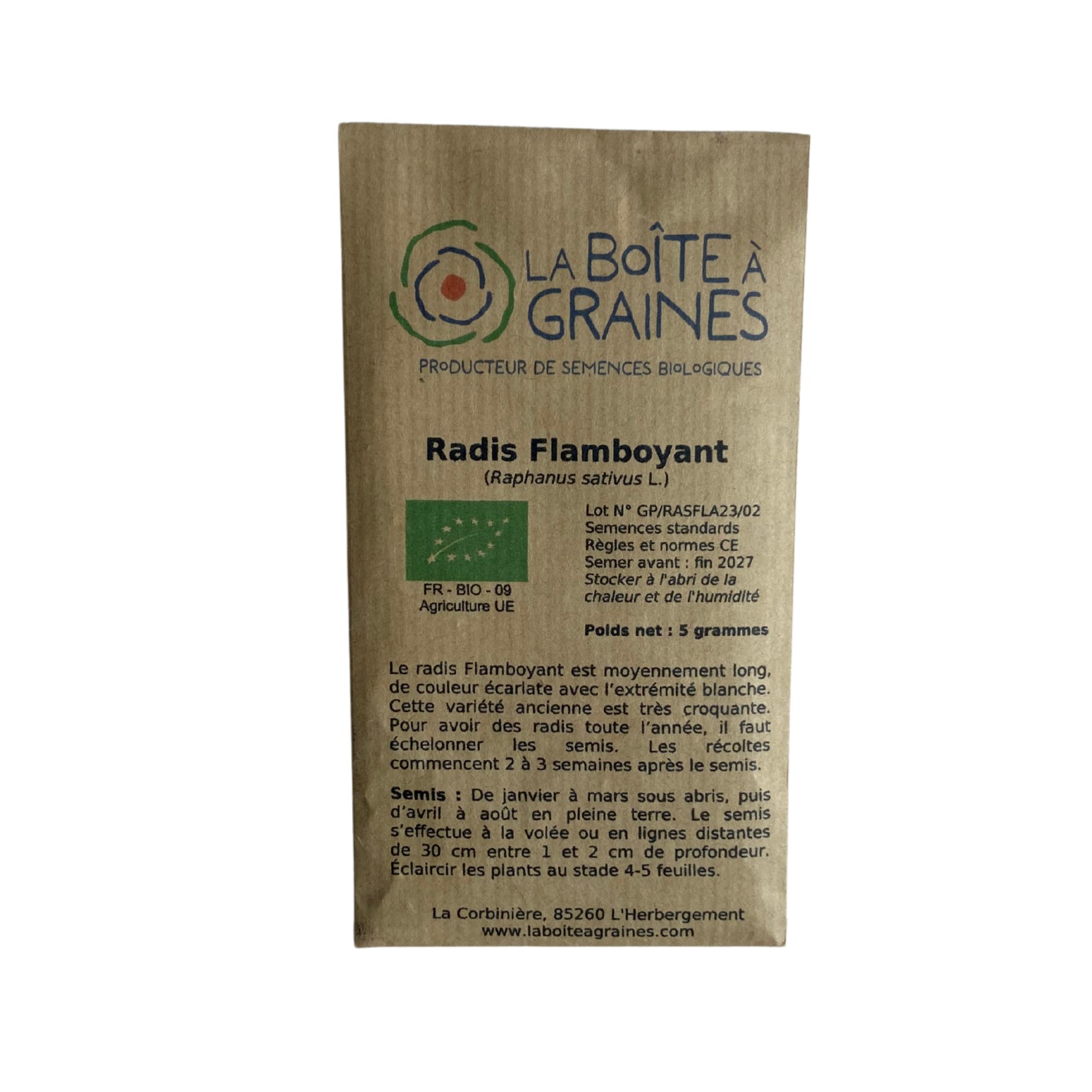 Graines de radis flamboyant - 5g