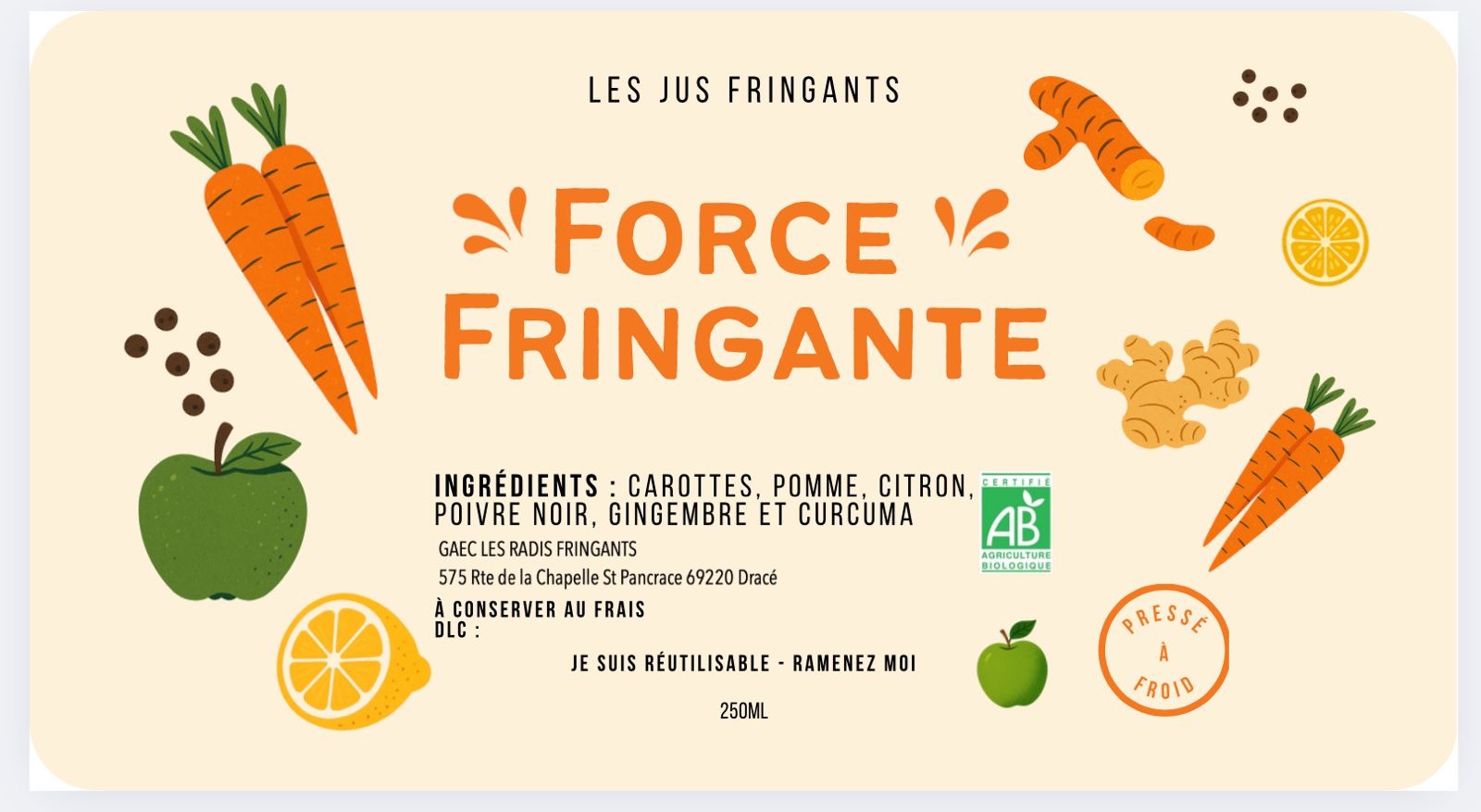 JUS FRINGANT “Force Fringante” 500ml