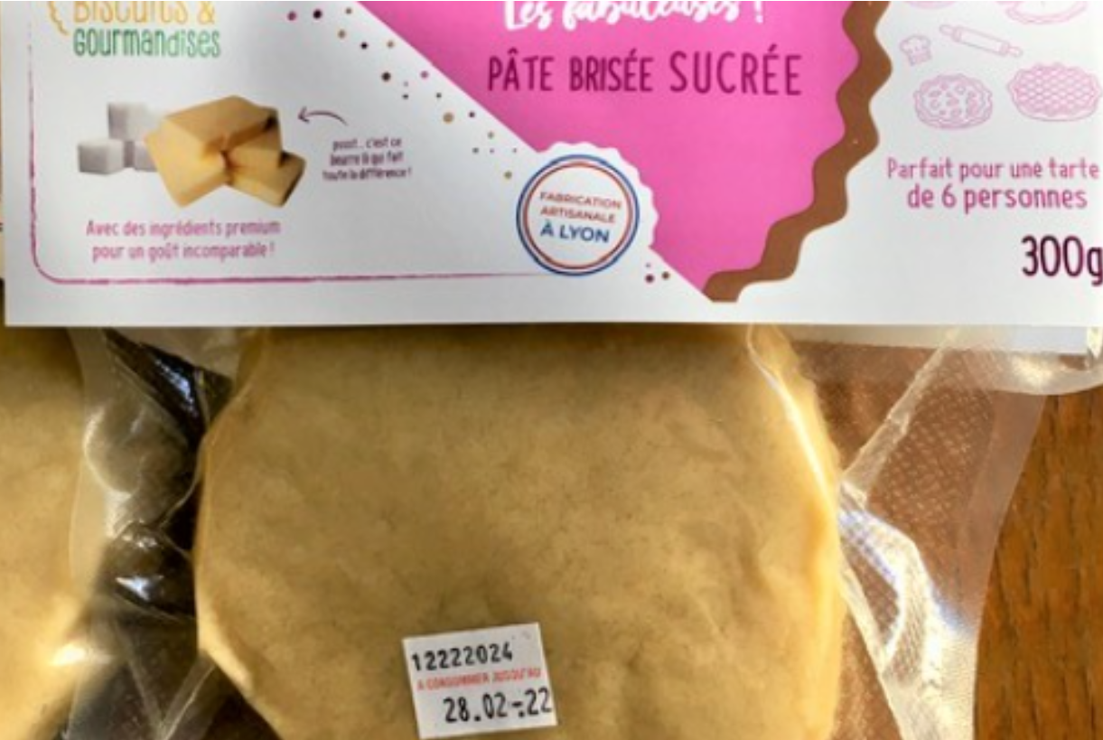 Pâte brisée sucrée fraîche - 300g