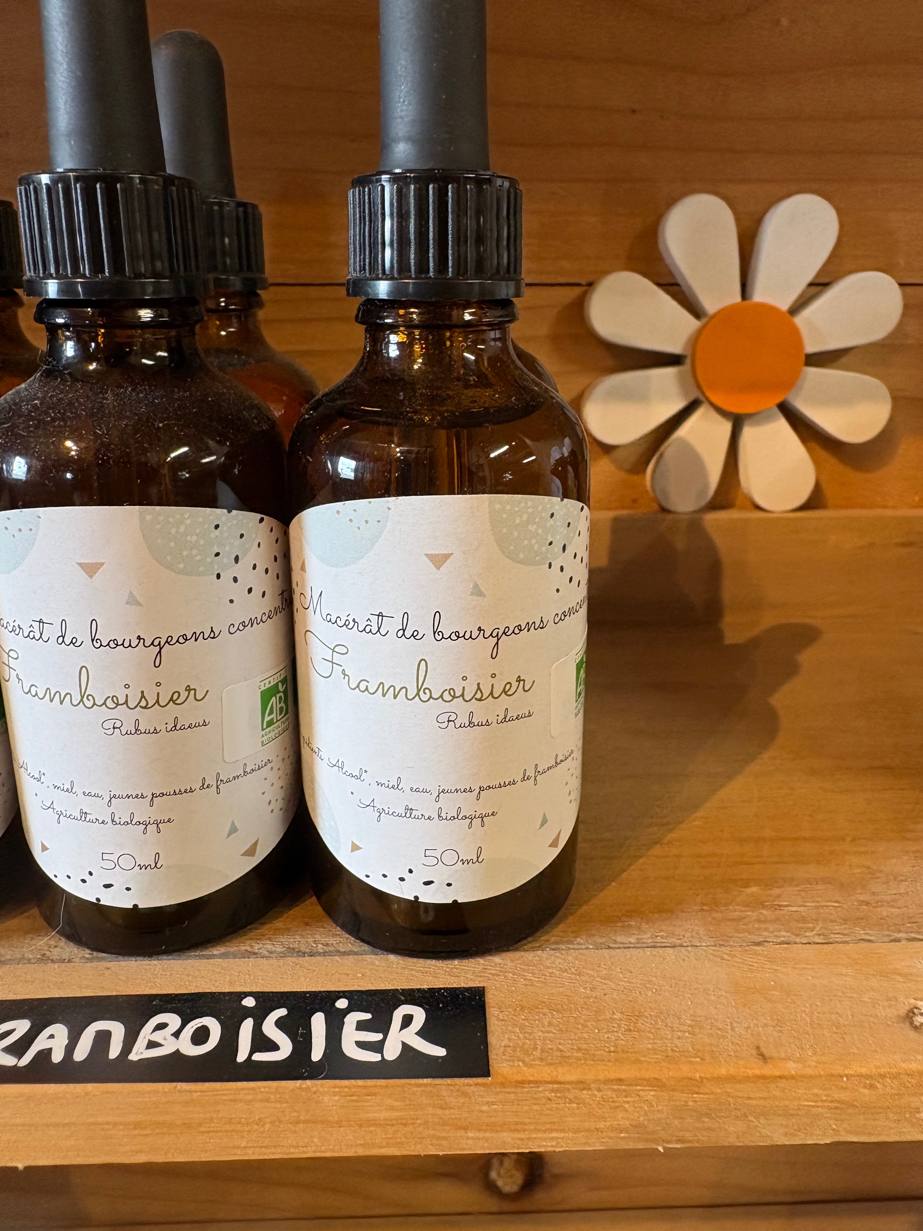 Macérât concentré de bourgeons de Framboisier 50 ml - 150g