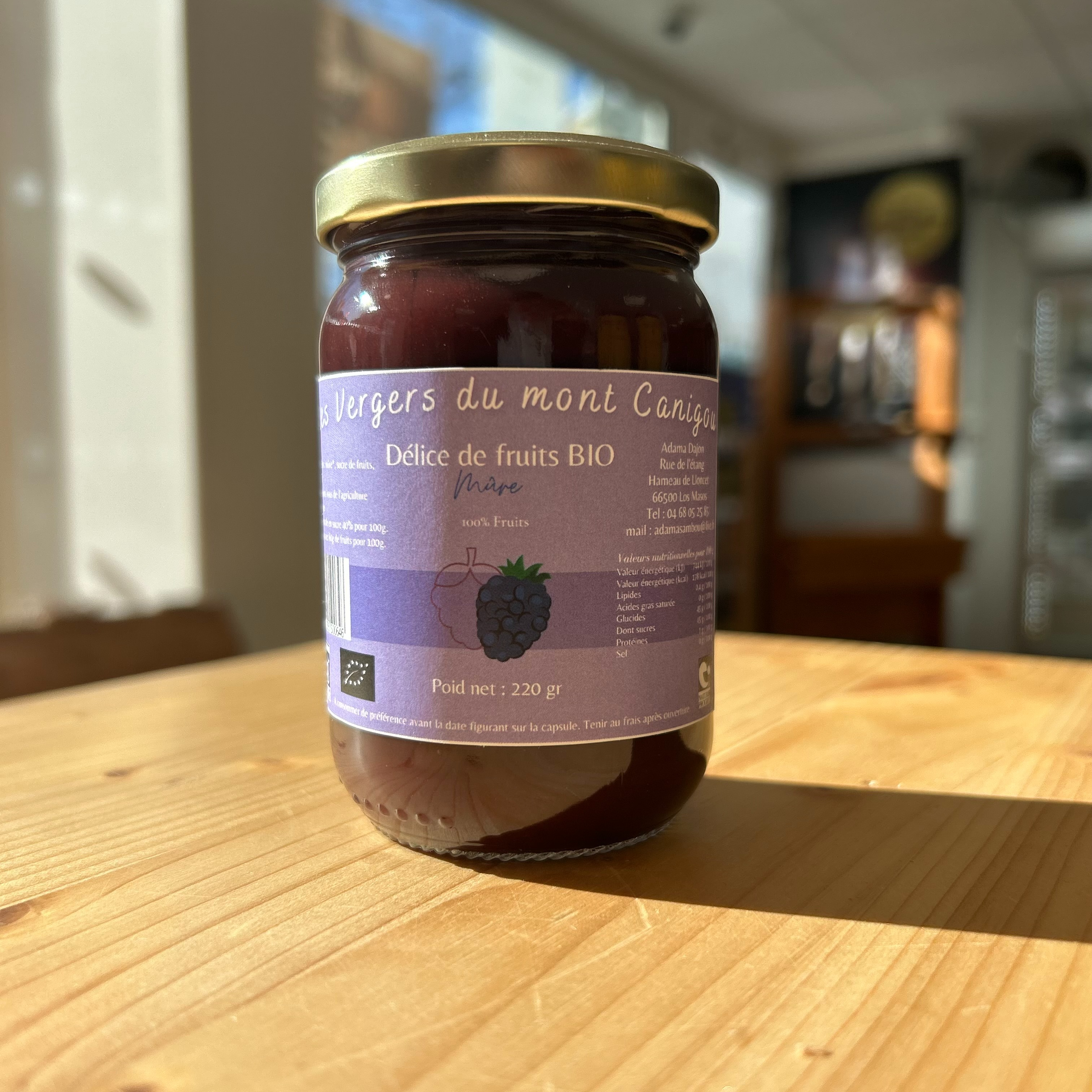 Délice de fruits à la mûre BIO - 220g