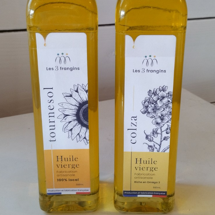 Huile vierge de tournesol locale (750ml)