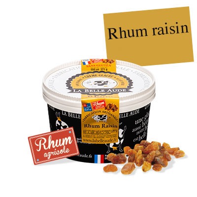 Glace rhum raison La Belle Aude