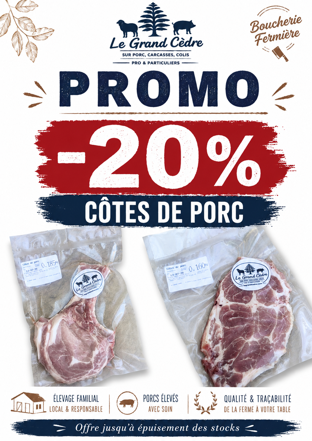 Côtes de porc