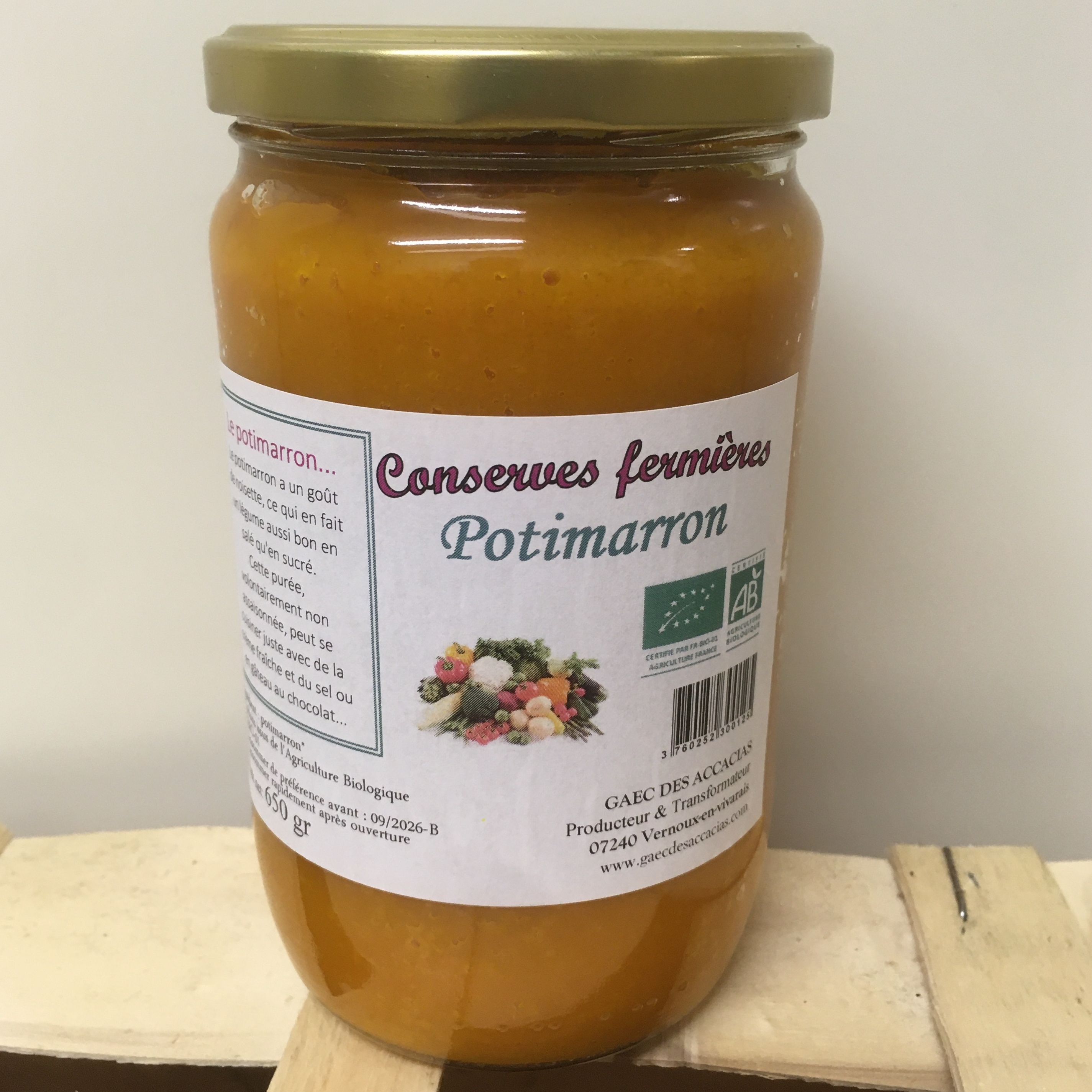 Purée de potimarron - 650g