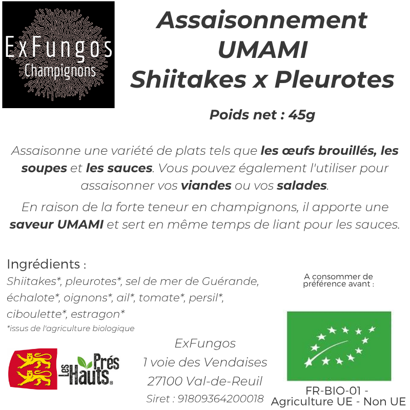 Assaisonnement Shiitakes – UMAMI - 45g