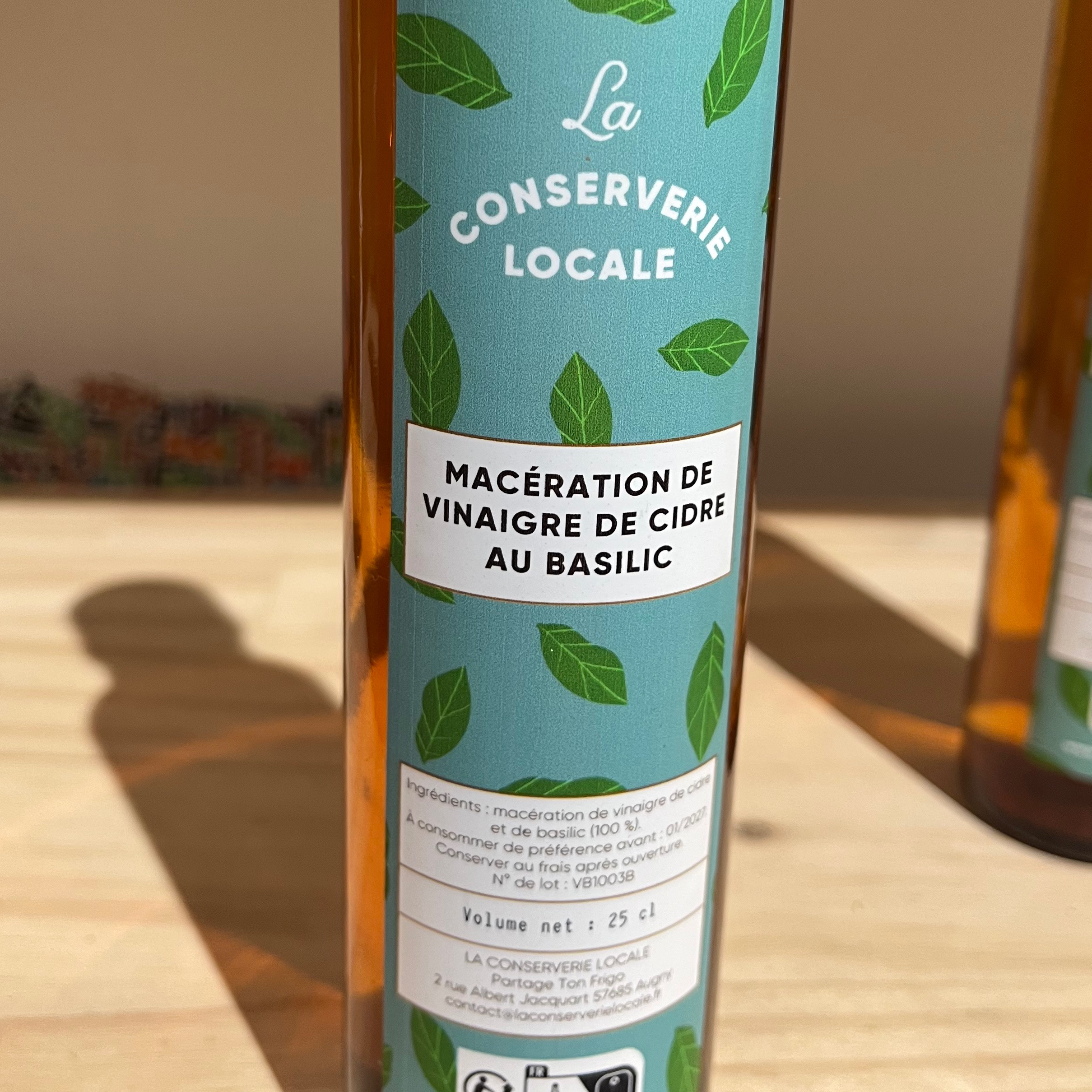 MACÉRATION DE VINAIGRE "BASILIC" (25CL)