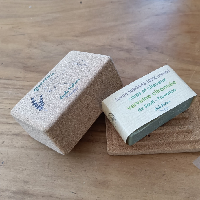 savon verveine corps et cheveux 70g dans boîte à savon