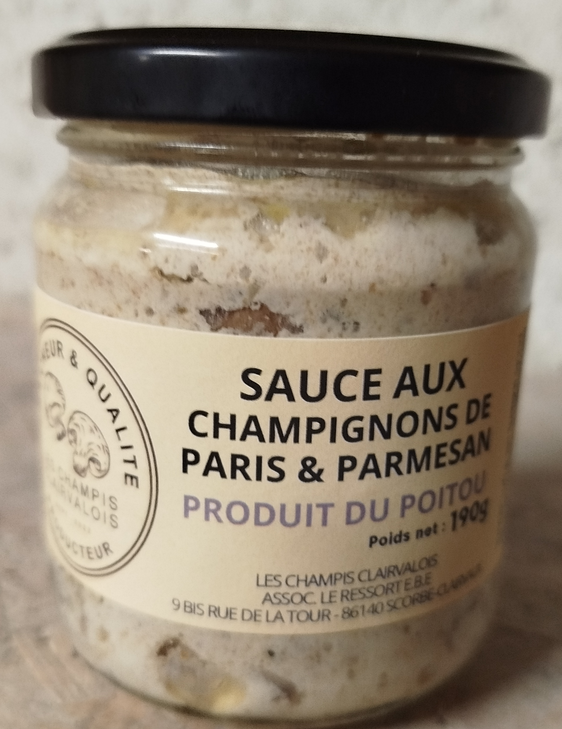 Sauce champignons de Paris & parmesan 190g - 190g