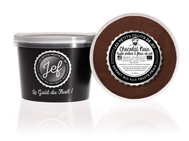 Sorbet Bio - 500 ml - Chocolat noir huile d'olive & fleur de sel