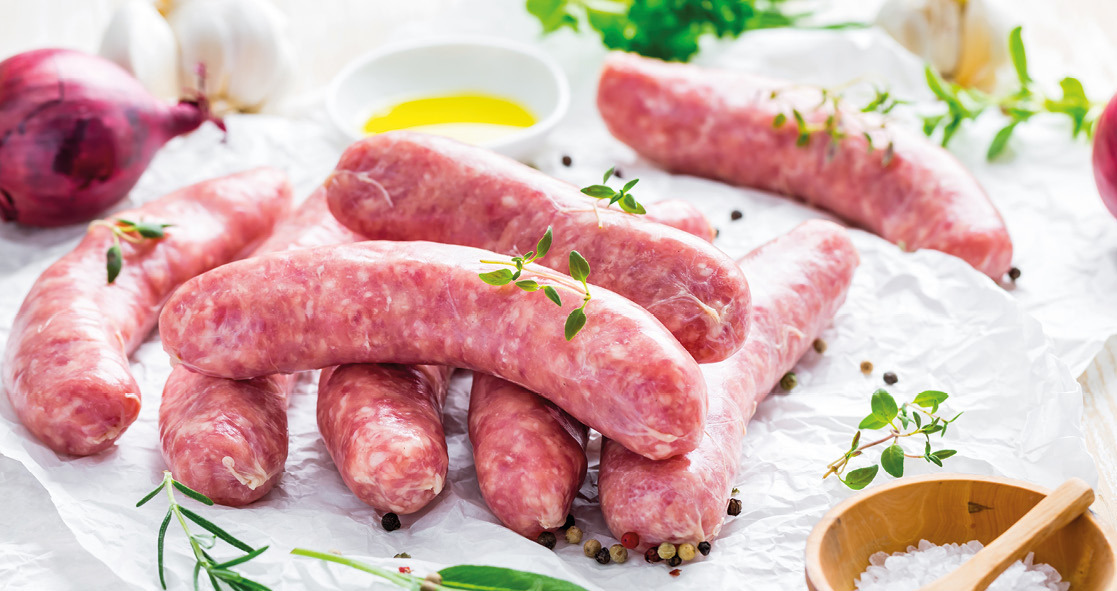 saucisses de porc aux herbes X 6 - 0,45kg