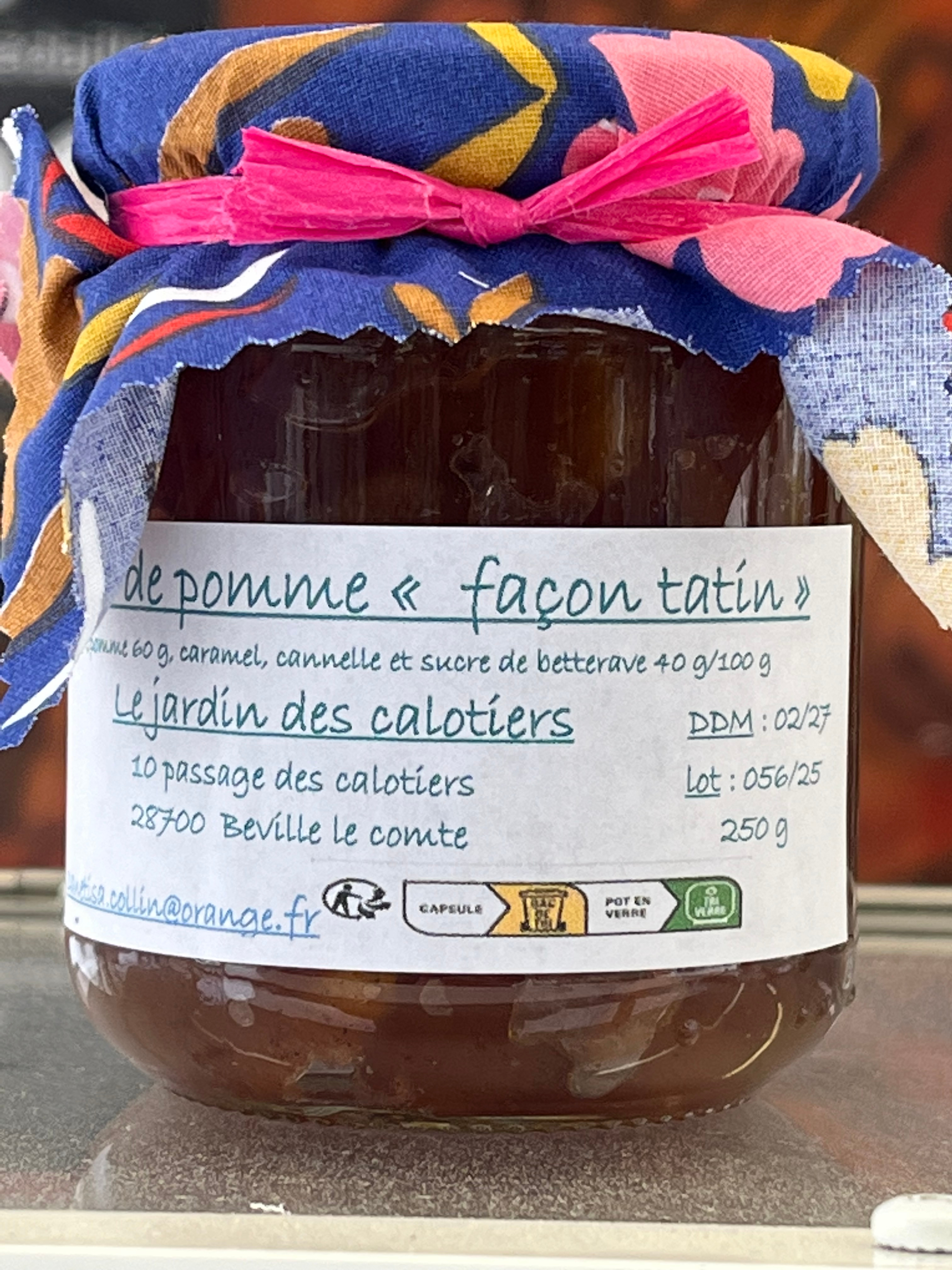Confiture Pomme Façon Tatin Le jardin des calotiers - 250g
