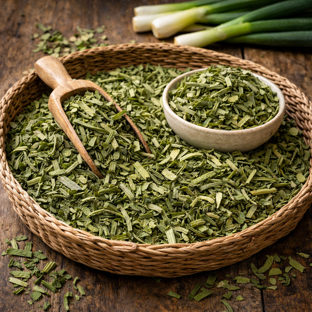Feuilles de ciboule séchées — l’aromate oublié des bouillons - 30g