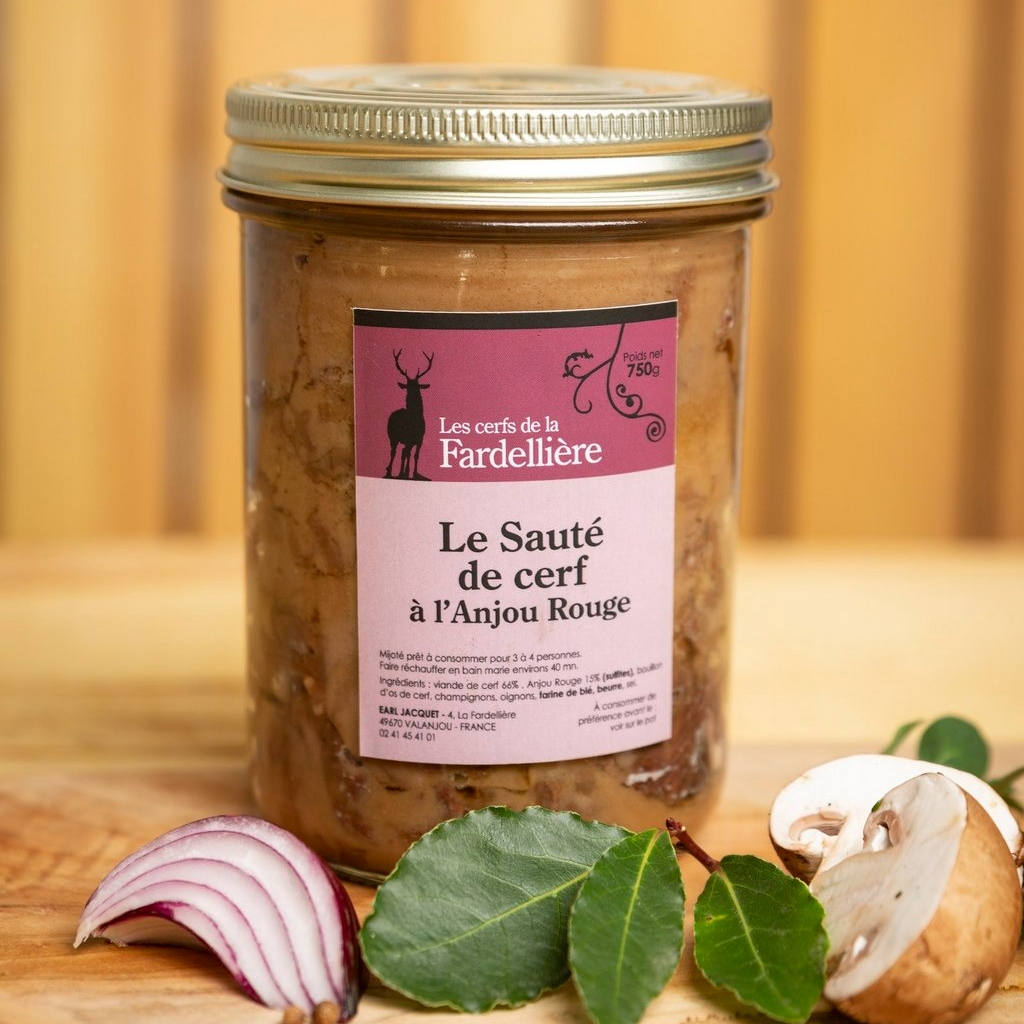 Sauté de Cerf à L'Anjou Rouge - 3/4 Pers - 750g