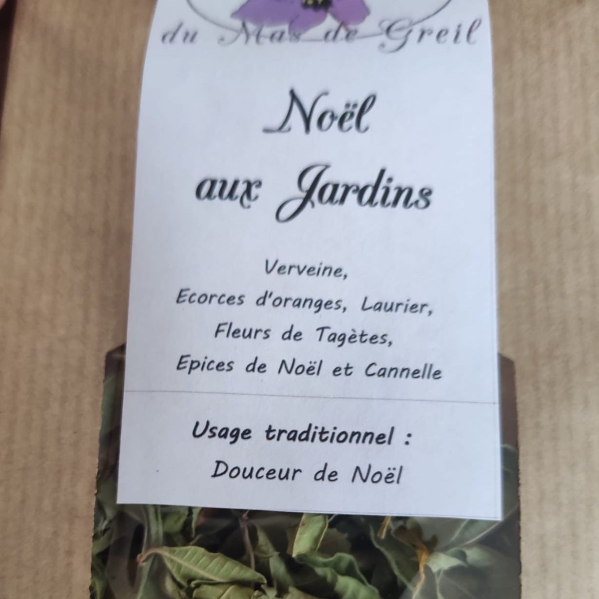Infusions sachet kraft 15 gr - Noël aux jardins