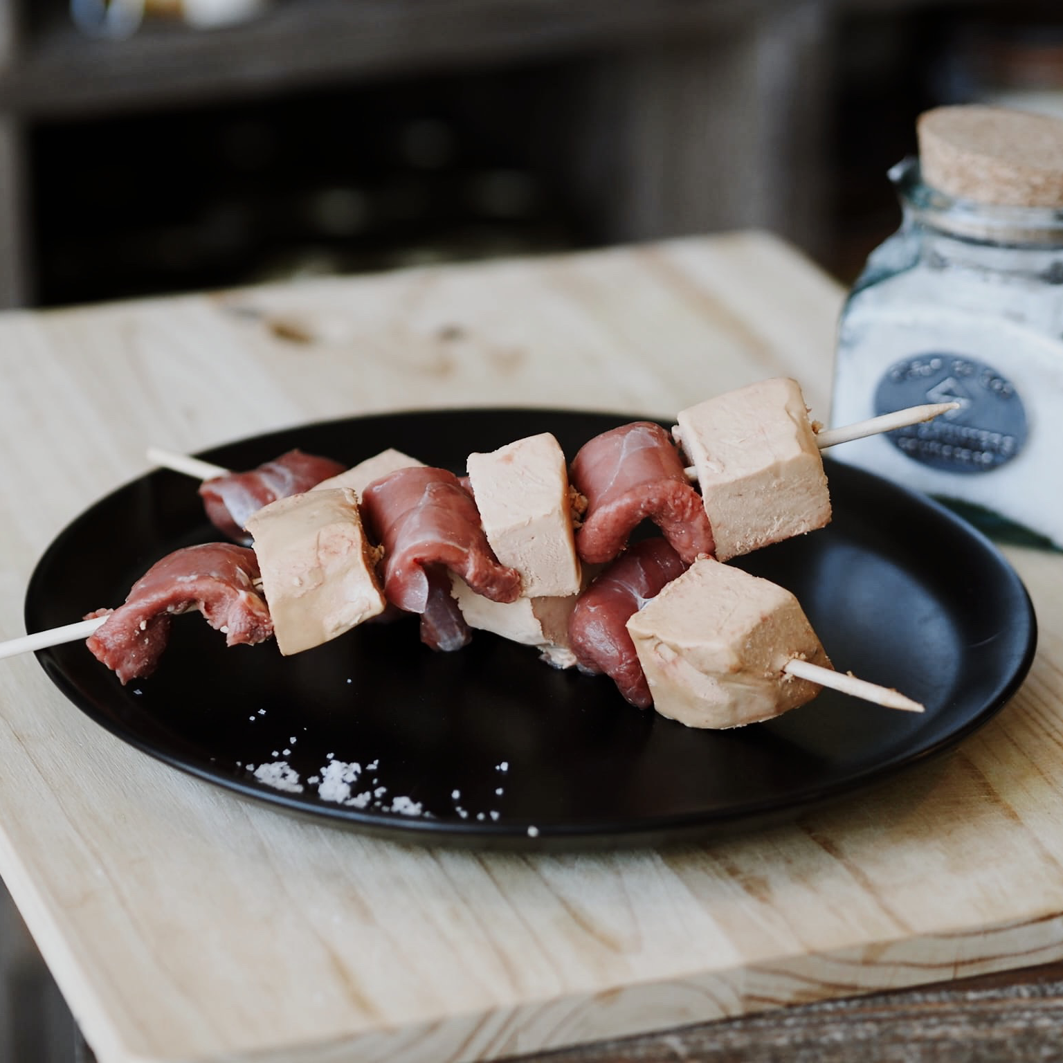 Brochette foie gras&nbsp;/ aiguillettes - 220g