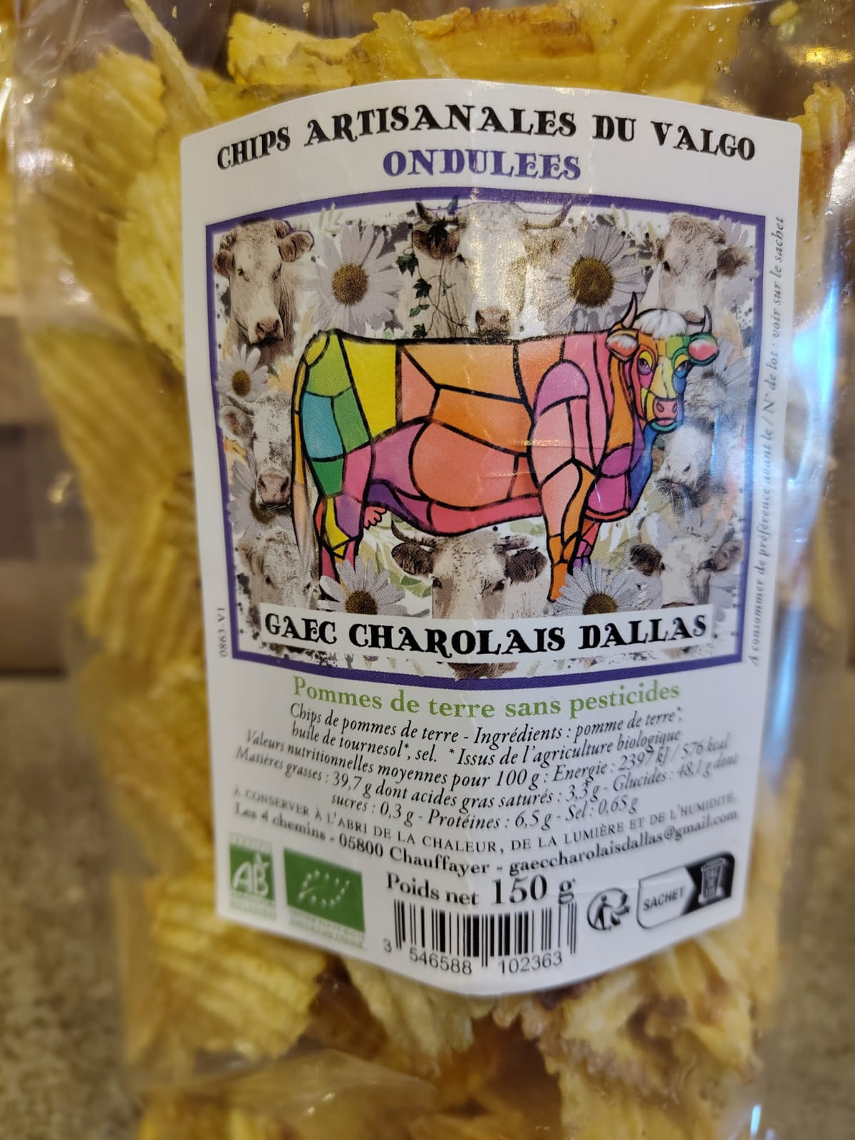 Chips ondulés